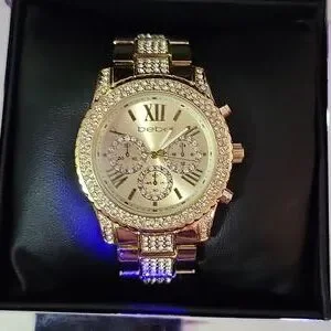 bebe | Accessories | Bebe Womens Watch Gold With Rhinestones  display picture 1